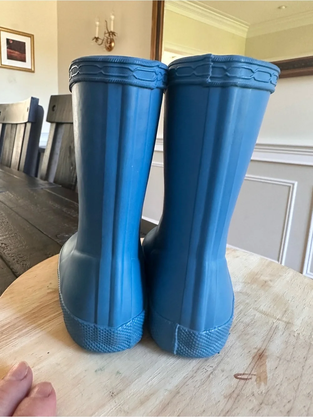 Hunter Kids Blue Rain Boots size 6/7
